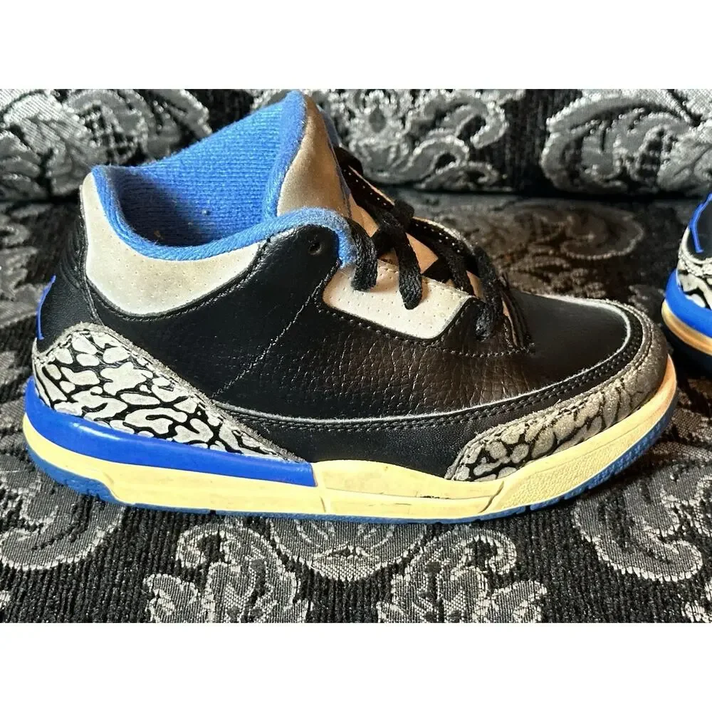 Baby Toddler Nike Air Jordan III 3 Sport Blue Retro 2014 832033-007 Shoes 9C US